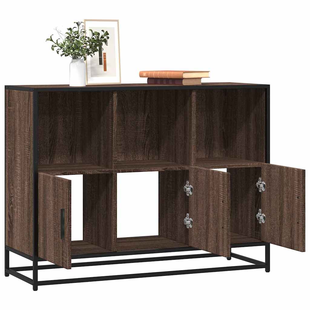 Sideboard Braun Eichen-Optik 100x35x76 cm Holzwerkstoff